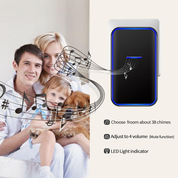 CACAZI Home Smart Digital Wireless Doorbell Remote Electronic Doorbell Elderly Pager