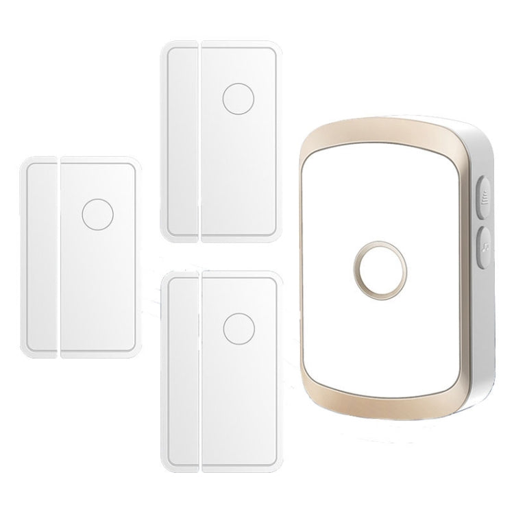 CACAZI 1 For 3 Split Type Door Opening Sensor Reminder Smart Wireless Doorbell Alarm Reluova