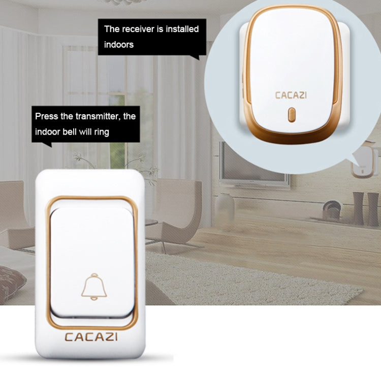 CACAZI Smart Waterproof Music Wireless Doorbell Multifunctional Pager