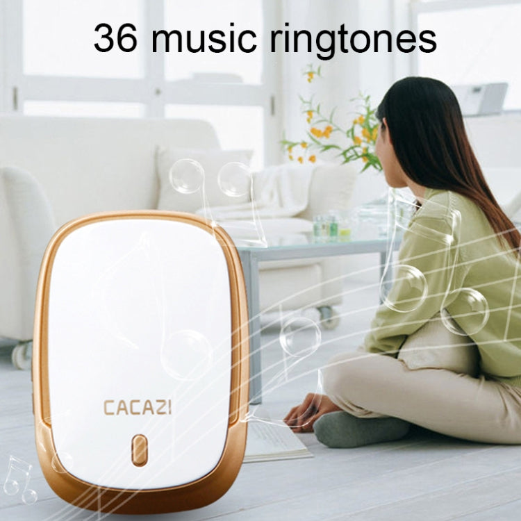 CACAZI Smart Waterproof Music Wireless Doorbell Multifunctional Pager