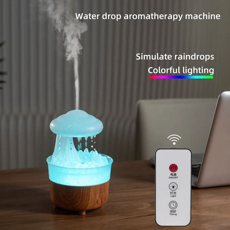 V50 Desktop Colorful Night Light Humidifier Wood Grain Water Drop Aroma Diffuser Reluova