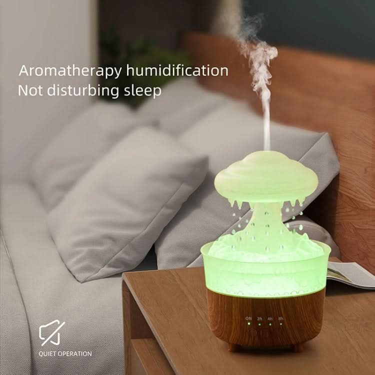 V50 Desktop Colorful Night Light Humidifier Wood Grain Water Drop Aroma Diffuser Reluova