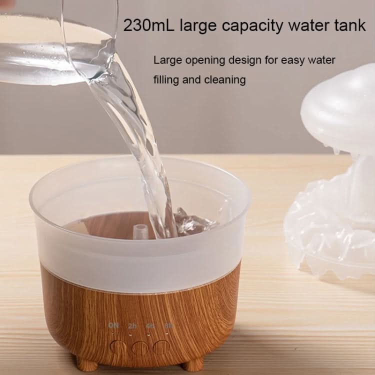 V50 Desktop Colorful Night Light Humidifier Wood Grain Water Drop Aroma Diffuser Reluova