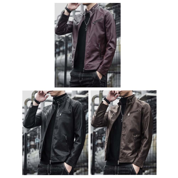 BS Autumn And Winter Man Leather Jacket Motorcycle Coat