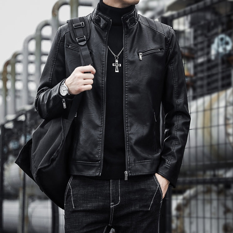 BS Autumn And Winter Man Leather Jacket Motorcycle Coat