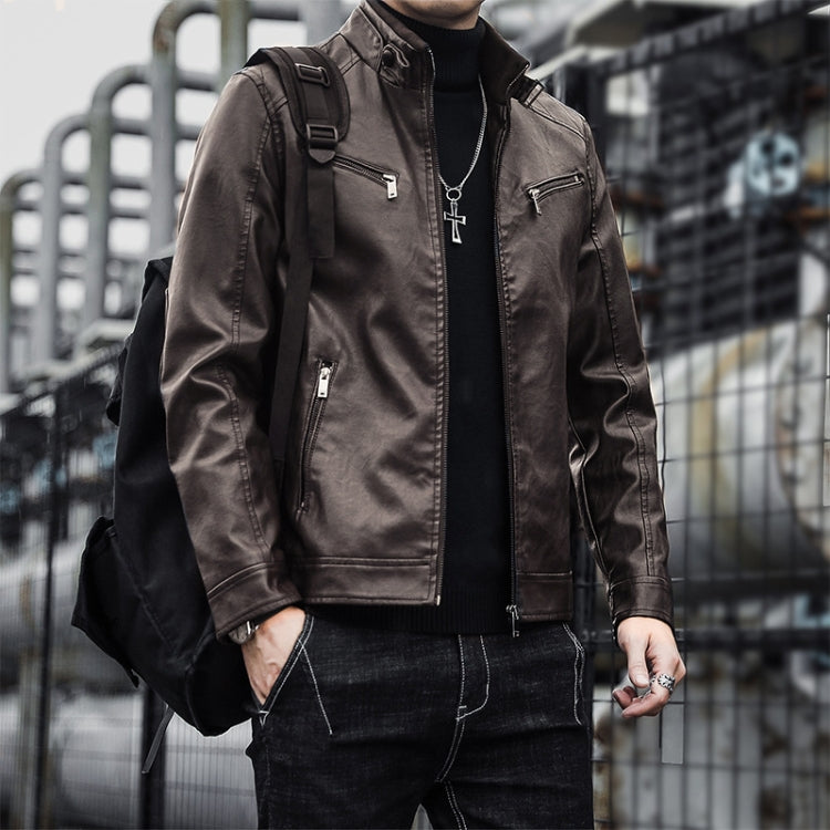 BS Autumn And Winter Man Leather Jacket Motorcycle Coat