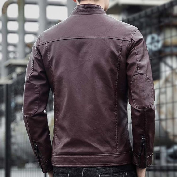 BS Autumn And Winter Man Leather Jacket Motorcycle Coat