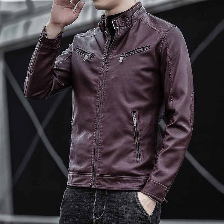 BS Autumn And Winter Man Leather Jacket Motorcycle Coat