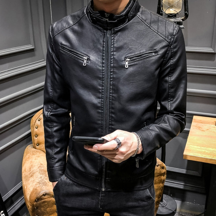 BS Autumn And Winter Man Leather Jacket Motorcycle Coat