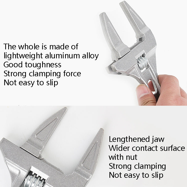 Aluminum Adjustable Large Opening Bathroom Wrench Hardware Tools My Store