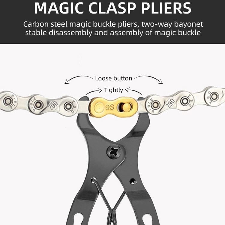 3 PCS Bicycle Mini Chain Fast Release Magic Buckle Pliers Two-Way Bayonet Disassembly Pliers Reluova