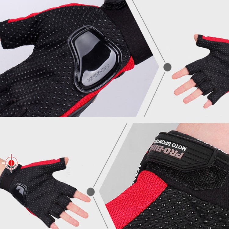 PRO-BIKER PRO01C Outdoor Cycling Glove Motorcycle Anti-Drop Safety Protection Half-Finger Glove Reluova