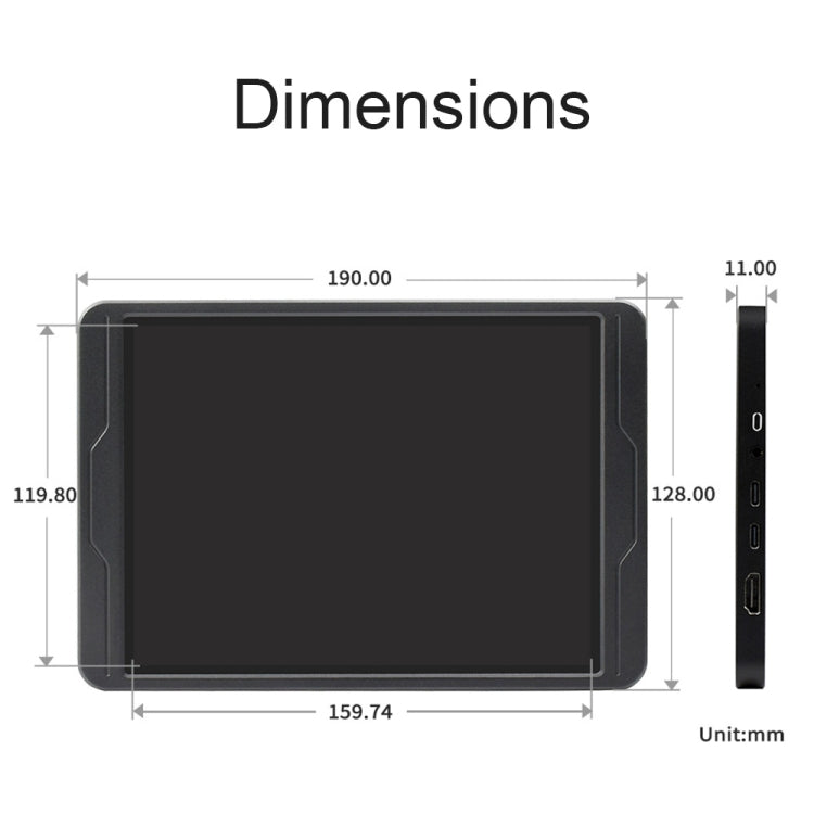 Waveshare 8 Inch 2K IPS 1536×2048 Optical Bonding Toughened Glass Panel Touch Display