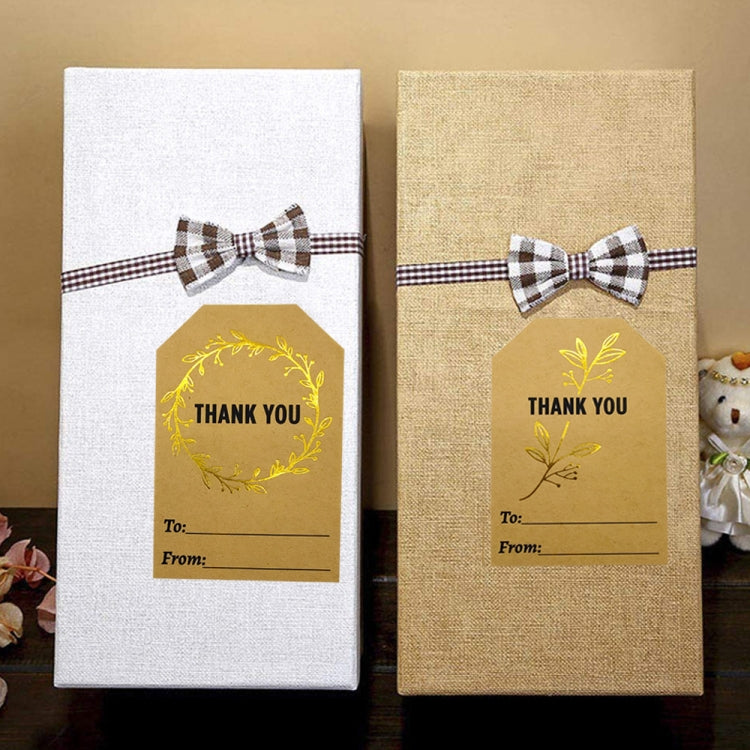 Kraft Paper Thank You Hot Stamping Sticker Gift Wrapping Decoration Label My Store