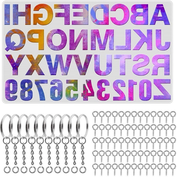 111PCS/Set DIY Mirror Silicone Pendant Mold, Crystal Epoxy Key Pendant Set