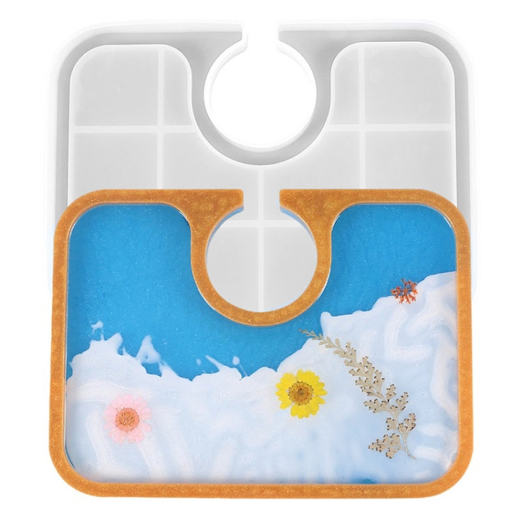 DIY Crystal Glue Afternoon Tea Tray Decoration Silicone Mold