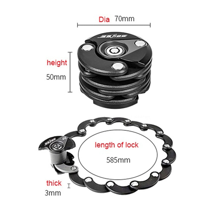 SAHOO Bicycle Anti-Theft Lock Mountain Bike Fixed Folding Lock Chain Lock Creative Hamburger Lock