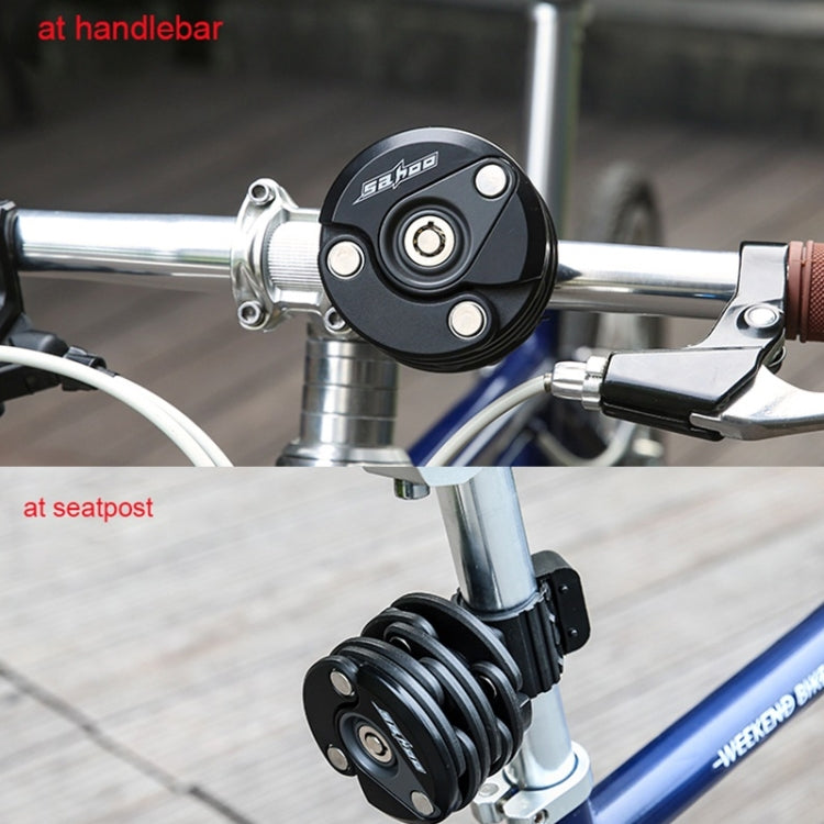 SAHOO Bicycle Anti-Theft Lock Mountain Bike Fixed Folding Lock Chain Lock Creative Hamburger Lock