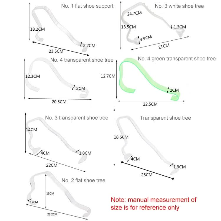 10 PCS Plastic Thickened Transparent Elastic Anti-Wrinkle Anti-Flat Shoe Rack Shoe Store Display Shoe Rack