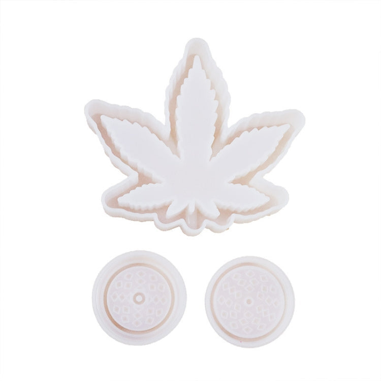 DIY Crystal Epoxy Mold Maple Leaf Ashtray Tooth Grinding Cigarette Grinding Combination Silicone Mold