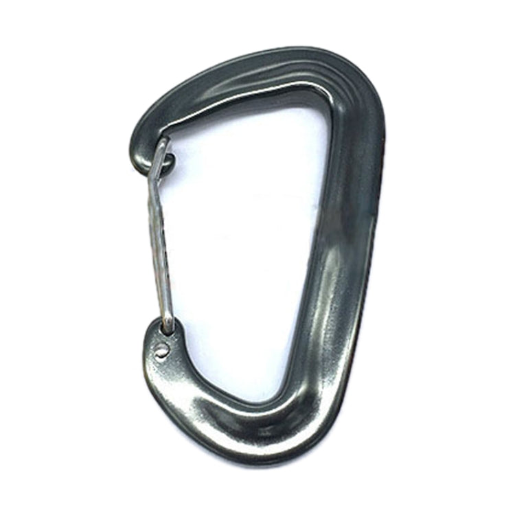 AD802U 8cm Aluminum Alloy Mountaineering D-Shaped Spring Safety Hook, Color Random Delivery Reluova