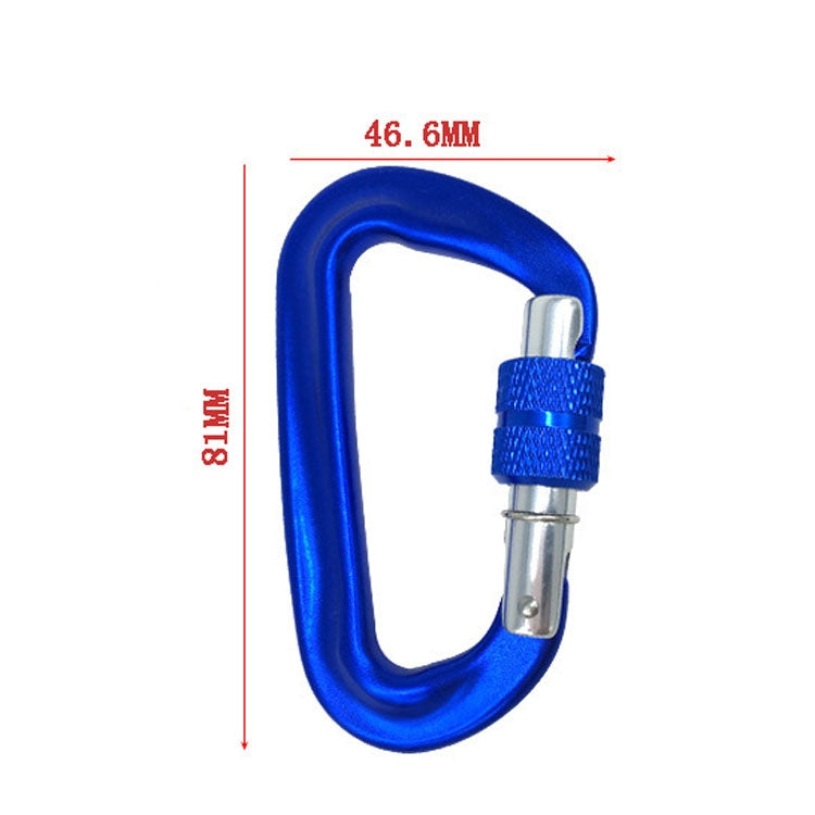 AD802N 8cm Aluminum Alloy Mountaineering Buckle D-Shaped Backpack Climbing Outdoor Hammock Safety Buckle, Color Random Delivery Reluova