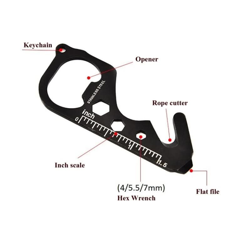 Multifunctional Card Type Tool Card Bottle Opener Screwdriver Keychain Portable Can Opener - Reluova