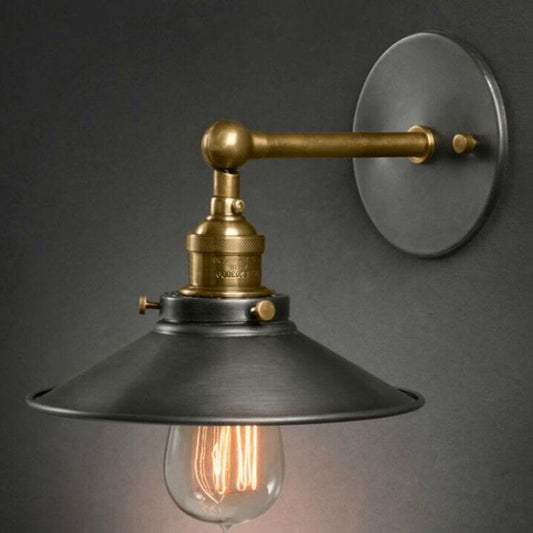 Antique Pure Copper Single-head Wall lamp Living Room Vintage Fashion Bar Lamp without Bulbs My Store