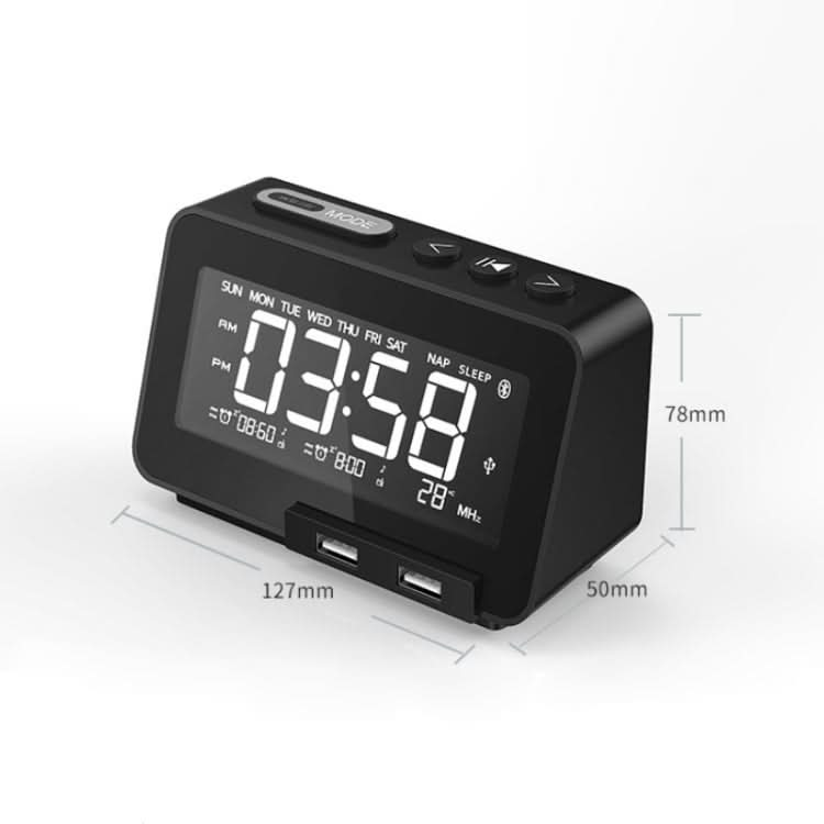 K5 Wireless Bluetooth Speaker Desktop Alarm Clock Radio