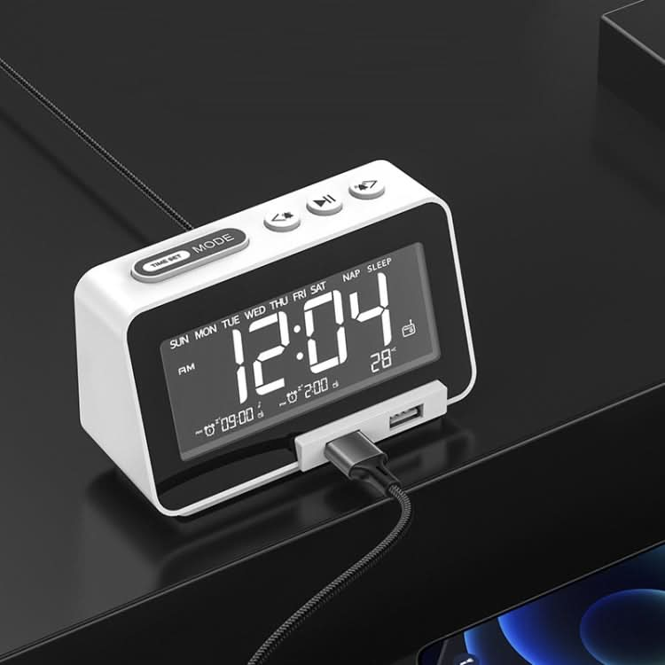 K5 Wireless Bluetooth Speaker Desktop Alarm Clock Radio