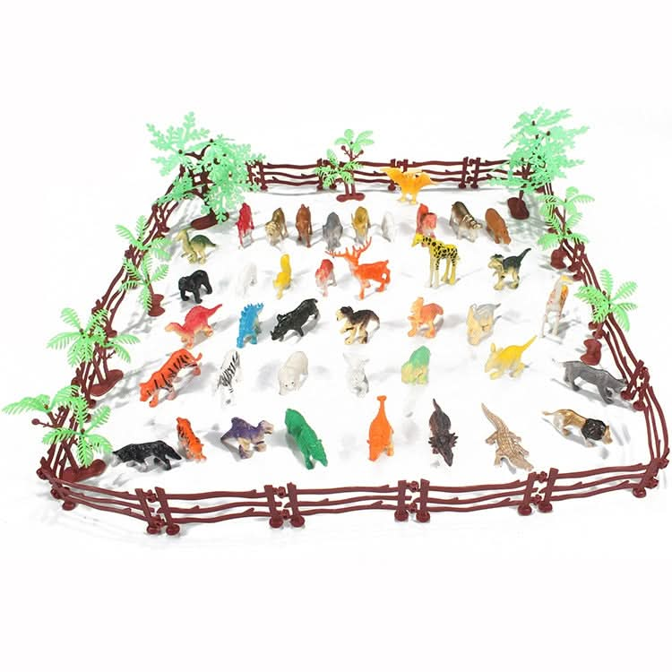 68 in 1 Simulation Mini Zoo Toy Set Solid Dinosaur Models Toy Reluova