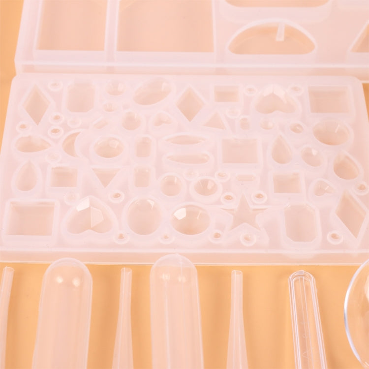 128 Pieces Crystal Drip Mold Tool Set Ornament Pendant Silicone Mold Set