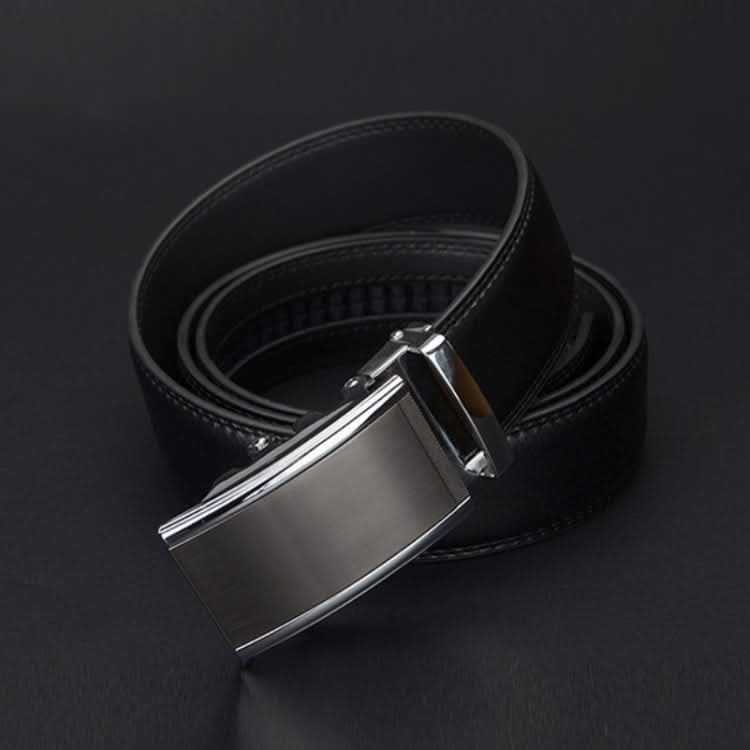 COWATHER CZ022 Men Two-Layer Leather Casual Business Automatic Buckle Belt, Length: Reluova