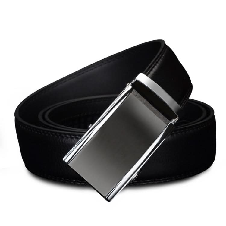 COWATHER CZ022 Men Two-Layer Leather Casual Business Automatic Buckle Belt, Length: Reluova