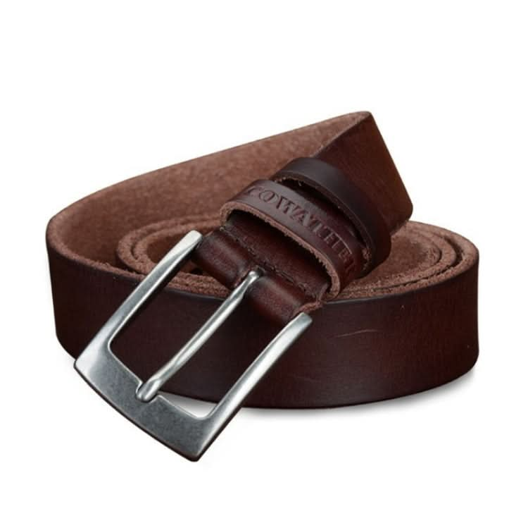 COWATHER XF018 Men Casual Business Pin Buckle Cowhide Belt,Length: Reluova