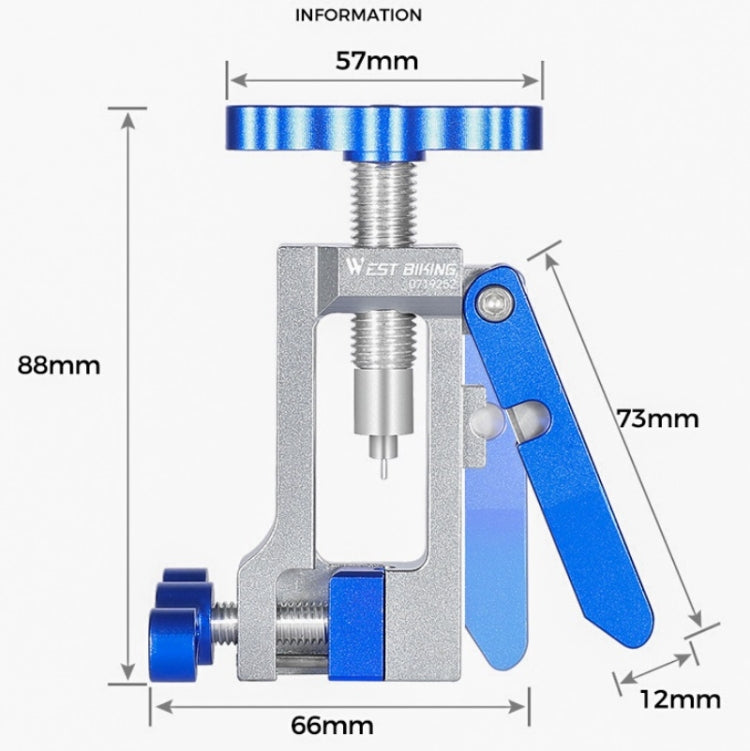 WEST BIKING YP0719252 Bicycle Oil Needle Installation Tool Cycling Tubing Jack Repair Tool