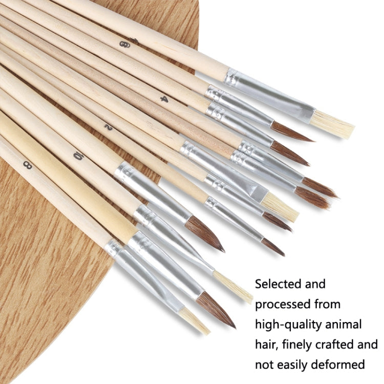 Bristle And Horsehair Hand-Painted Paint Pen Log Brush Set