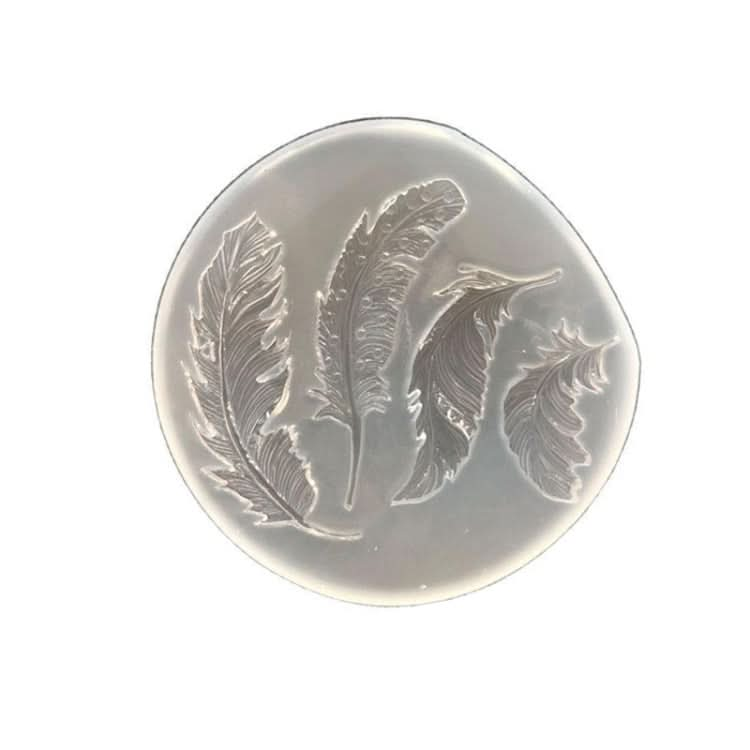 Crystal Epoxy Silicone Mold Handmade Feather Pendant Mold