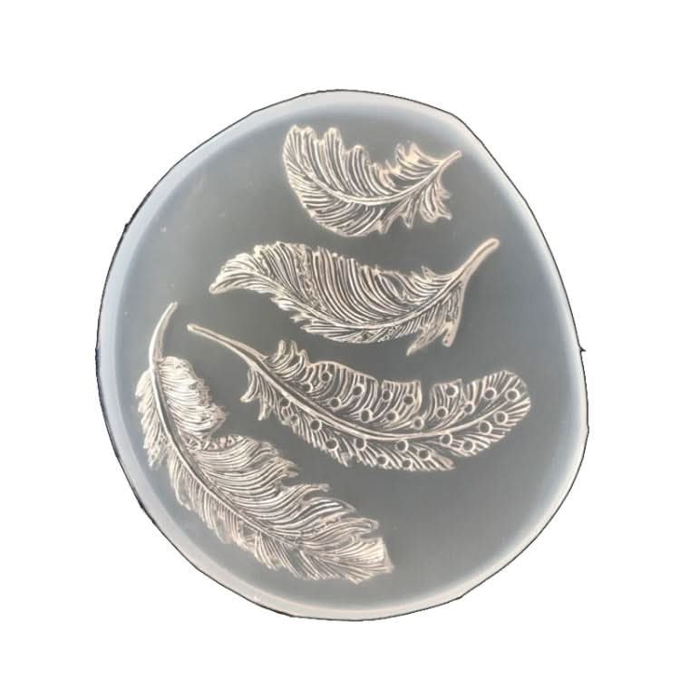 Crystal Epoxy Silicone Mold Handmade Feather Pendant Mold