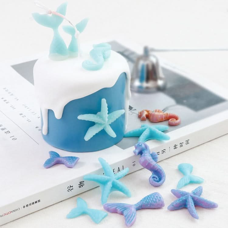 Ocean Series Big And Small Fishtail Starfish Seahorse DIY Baking Liquid Silicone Mold Reluova