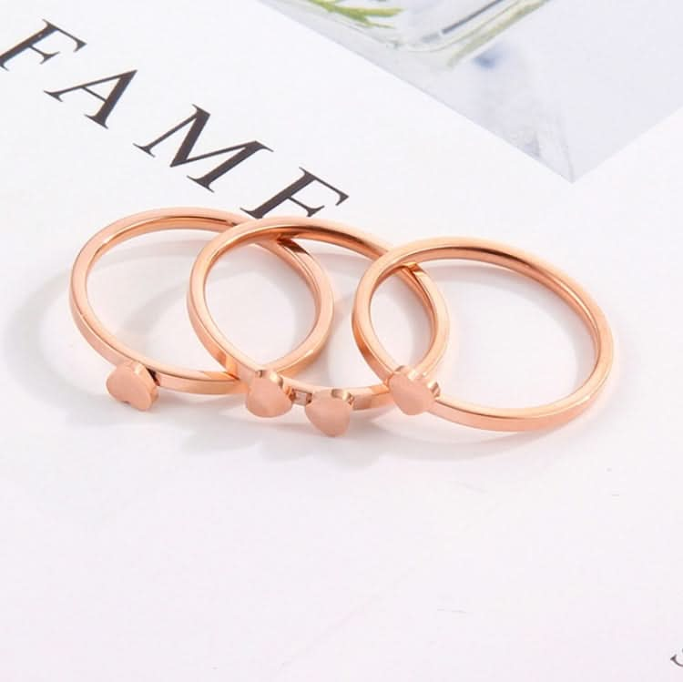 3 In 1 Titanium Steel Peach Heart Combination Four-Leaf Clover Couple Ring-Reluova