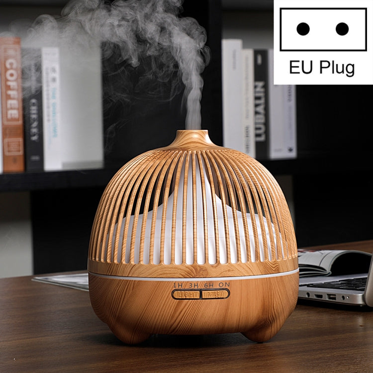 Bird Cage Wood Graphic Aromatherapy Machine Ultrasonic Smart Home Colorful Night Light Hollow Humidifier Reluova