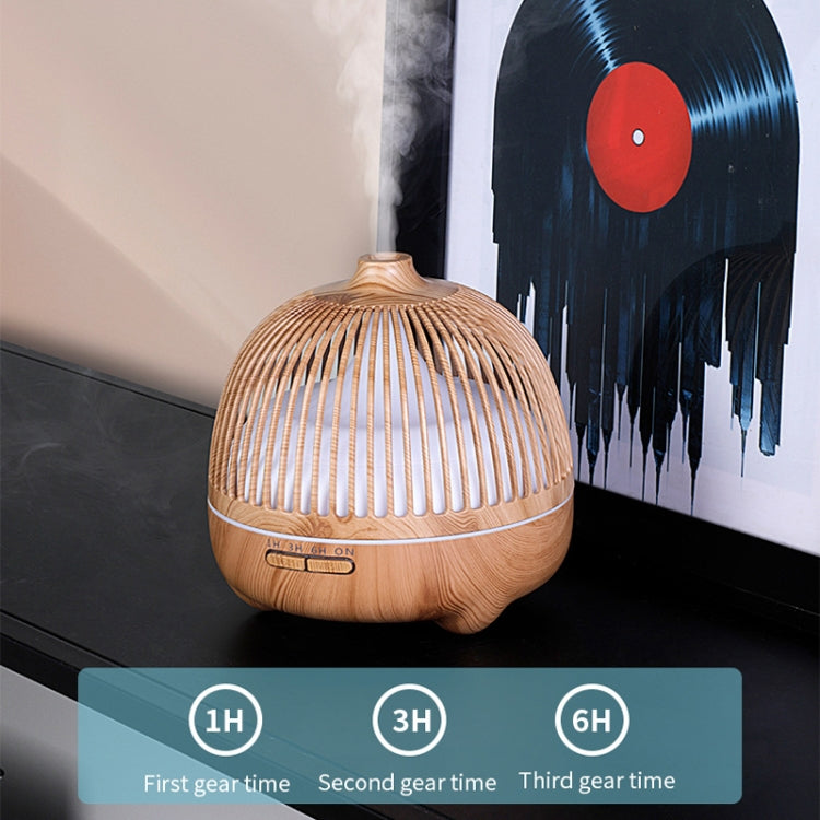 Bird Cage Wood Graphic Aromatherapy Machine Ultrasonic Smart Home Colorful Night Light Hollow Humidifier Reluova