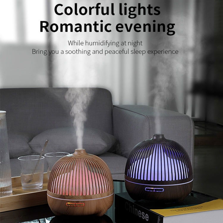 Bird Cage Wood Graphic Aromatherapy Machine Ultrasonic Smart Home Colorful Night Light Hollow Humidifier Reluova