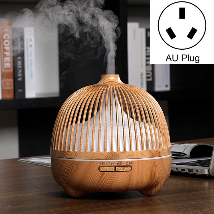 Bird Cage Wood Graphic Aromatherapy Machine Ultrasonic Smart Home Colorful Night Light Hollow Humidifier Reluova