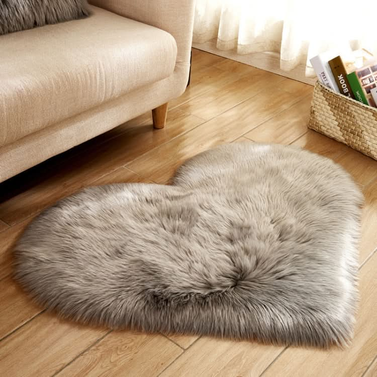 Love Heart Rugs Artificial Wool Sheepskin Hairy Carpet Faux Floor Mat Fur Plain Fluffy Soft Area Rug Tapetes, Series 2 Reluova