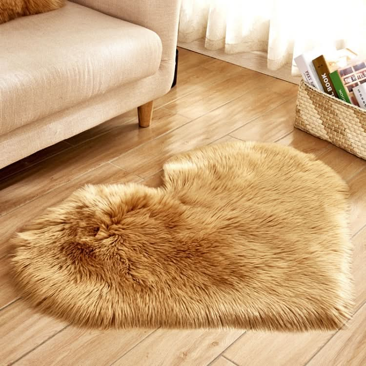 Love Heart Rugs Artificial Wool Sheepskin Hairy Carpet Faux Floor Mat Fur Plain Fluffy Soft Area Rug Tapetes, Series 2 Reluova