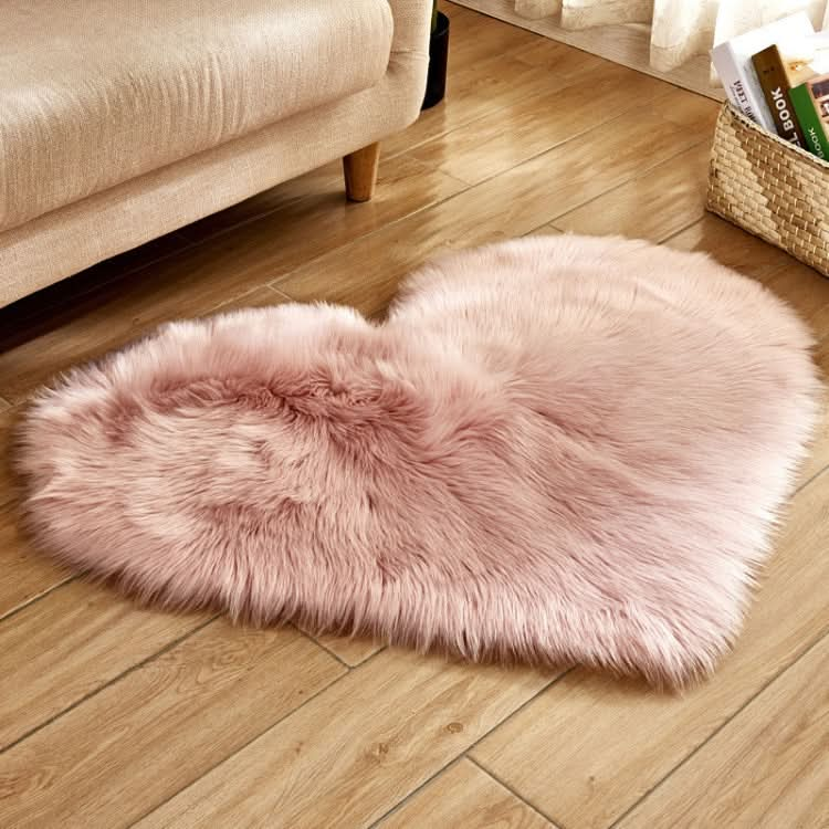 Love Heart Rugs Artificial Wool Sheepskin Hairy Carpet Faux Floor Mat Fur Plain Fluffy Soft Area Rug Tapetes, Series 2