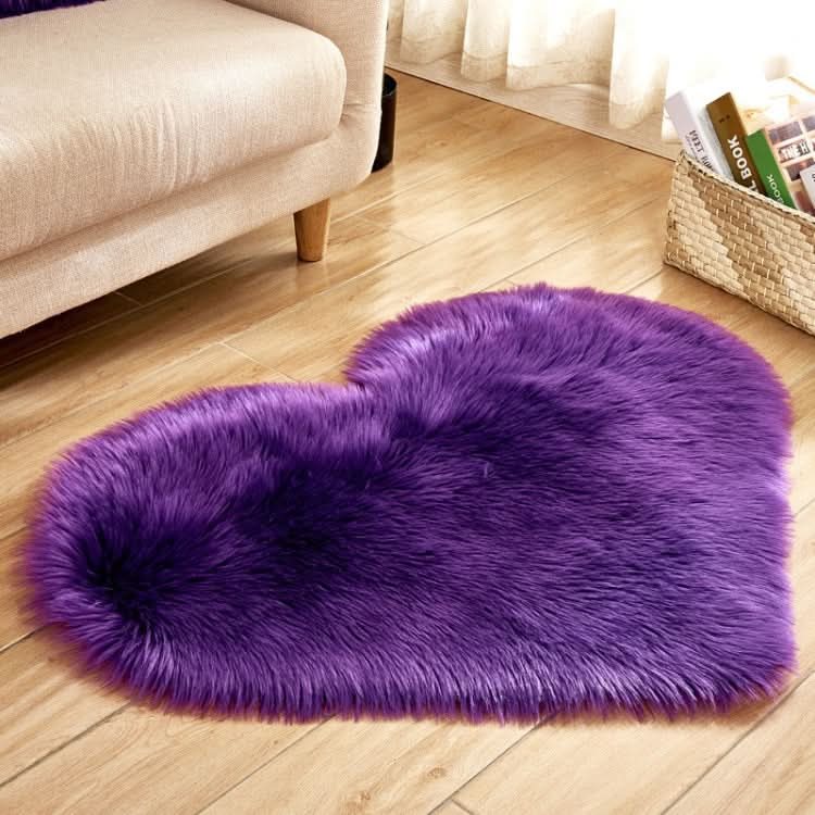 Love Heart Rugs Artificial Wool Sheepskin Hairy Carpet Faux Floor Mat Fur Plain Fluffy Soft Area Rug Tapetes, Series 2