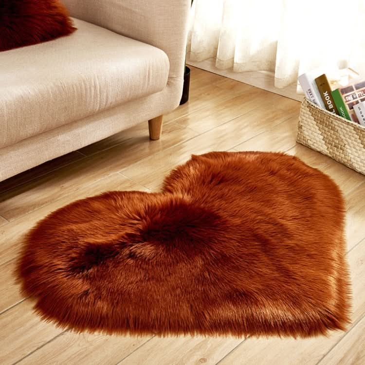 Love Heart Rugs Artificial Wool Sheepskin Hairy Carpet Faux Floor Mat Fur Plain Fluffy Soft Area Rug Tapetes, Series 2 Reluova